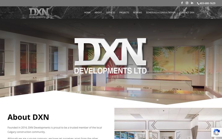Screenshot of dxndevelopments.com