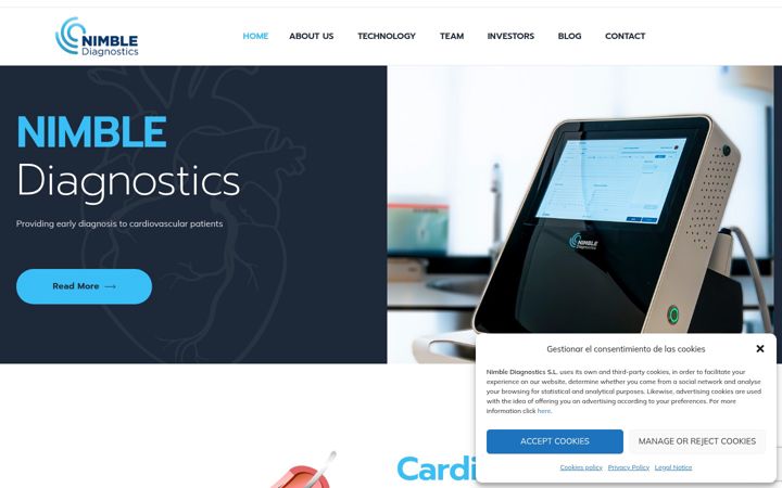 Screenshot of dxnimble.com