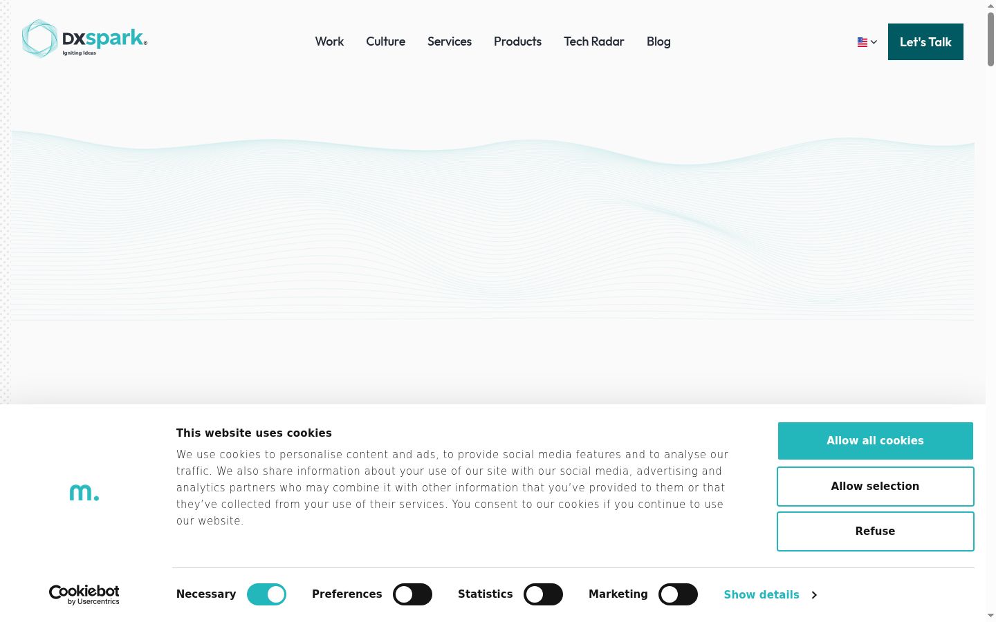 Screenshot tal-banner tal-kunsens muri qabel kwalunkwe interazzjoni