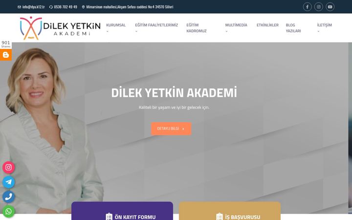 Екранна снимка на dya.k12.tr
