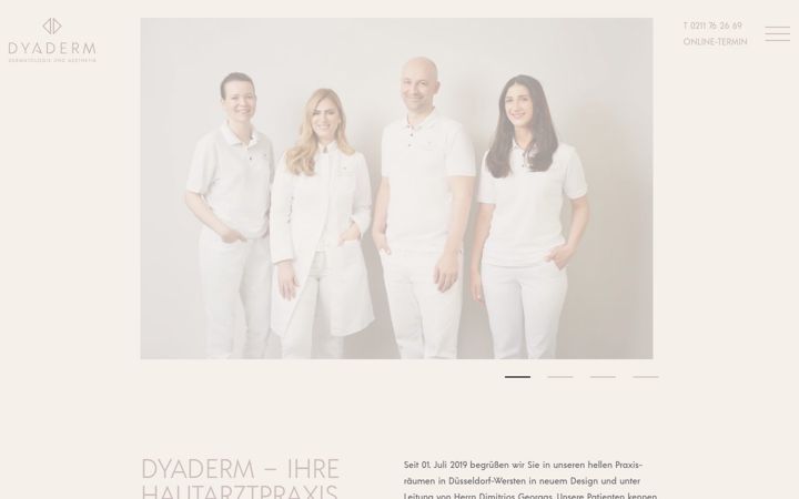 Screenshot ta' dyaderm.de