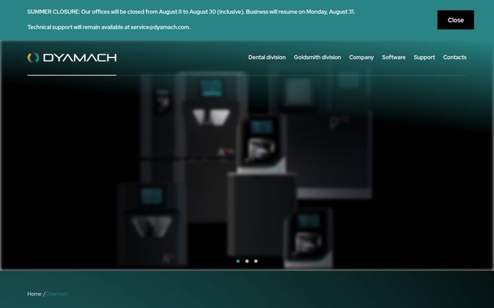 Screenshot of dyamach.com
