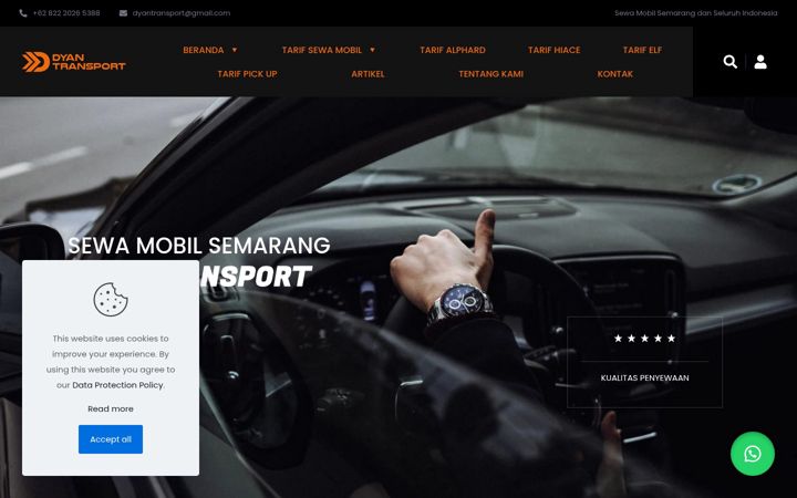 Screenshot of dyantransport.com