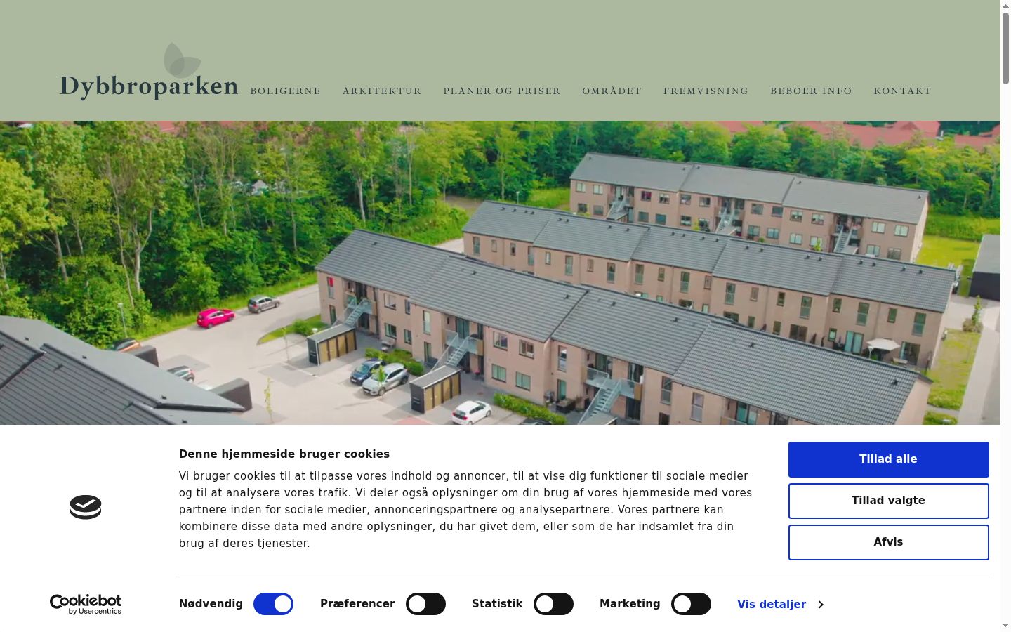 Skjermbilde av samtykkebanneret slik det vises før noen interaksjon