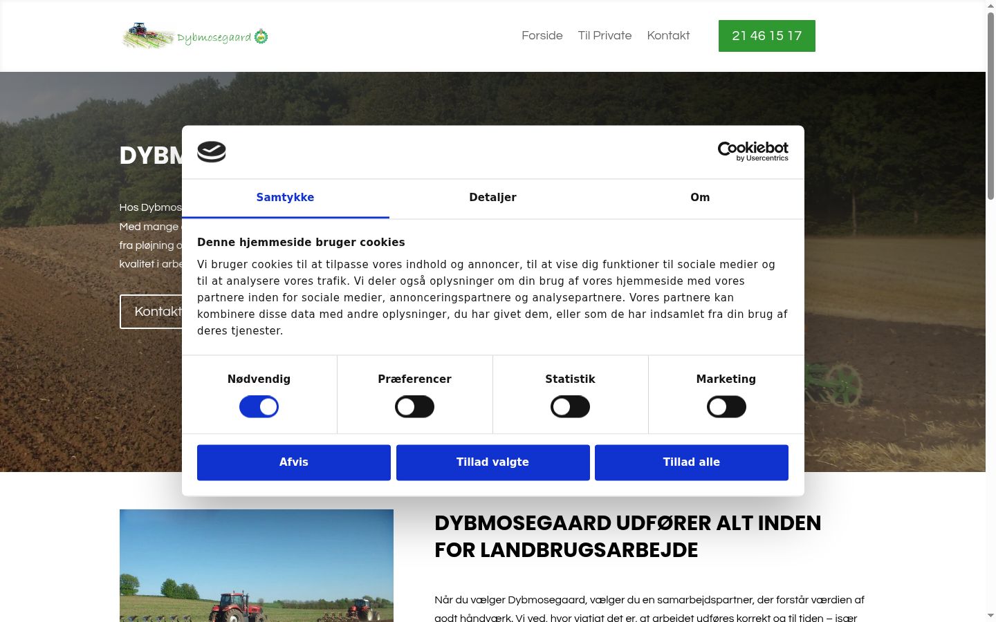 Snímek obrazovky baneru souhlasu zobrazeného před jakoukoli interakcí