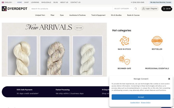 Screenshot of dyerdepot.com