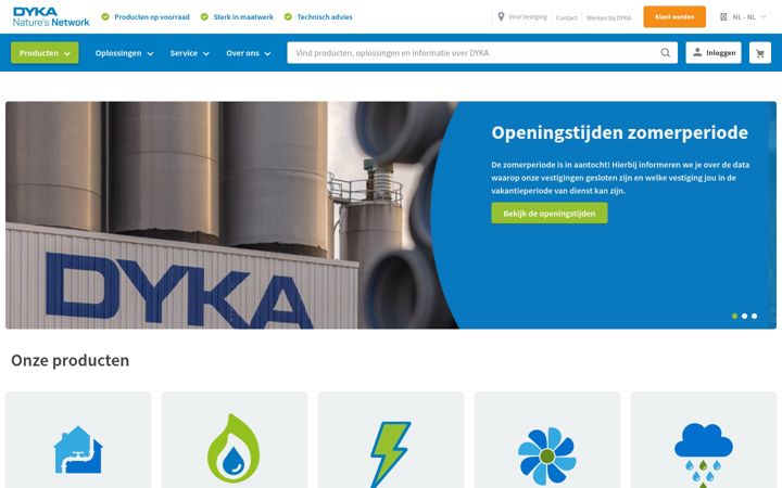 Snímek obrazovky dyka.nl