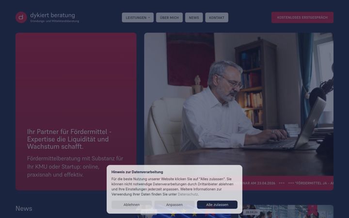 Screenshot of dykiert-beratung.de