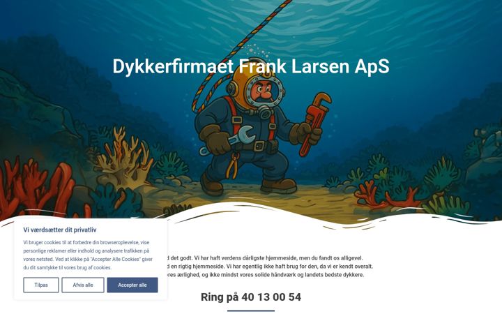 Skjámynd af dykkerfranklarsen.dk