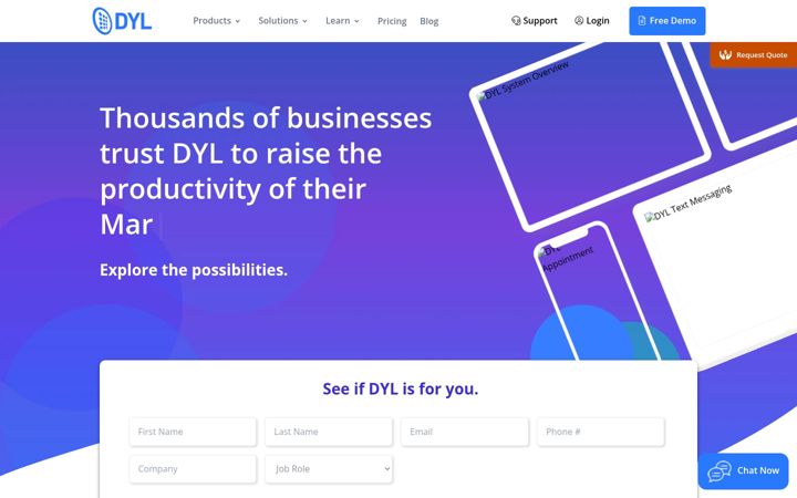 Screenshot of dyl.com