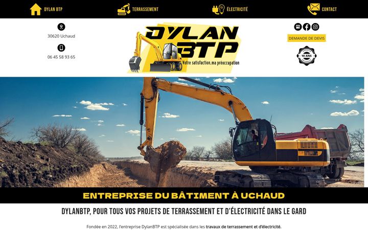 Kuvakaappaus sivustosta dylan-btp.fr