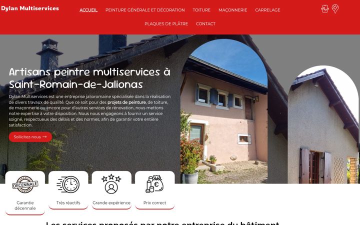 Kuvakaappaus sivustosta dylan-multiservice.fr