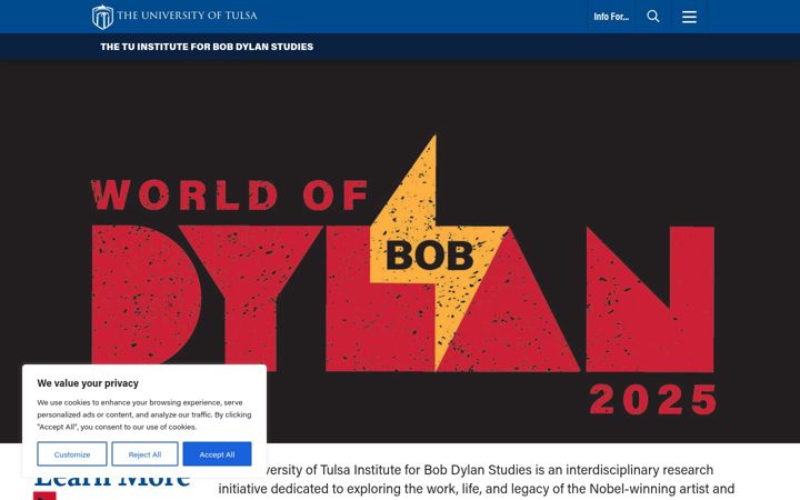 Capture d'écran de dylan.utulsa.edu