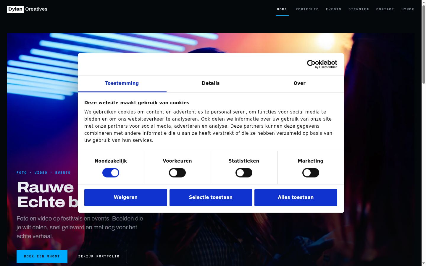 Sutikimo reklamjuostės, rodytos prieš bet kokią sąveiką, ekrano kopija