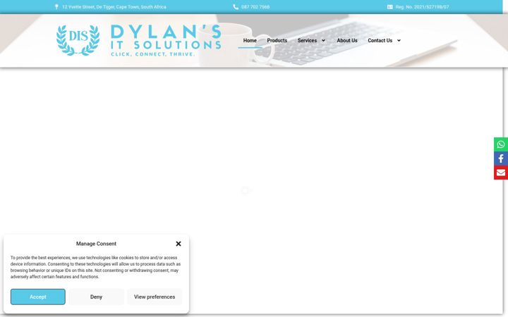 Capture d'écran de dylansitsolutions.co.za