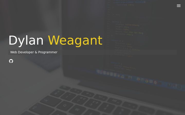Screenshot of dylanweagant.com
