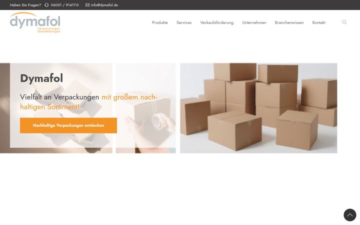 Screenshot of dymafol-verpackungen.de