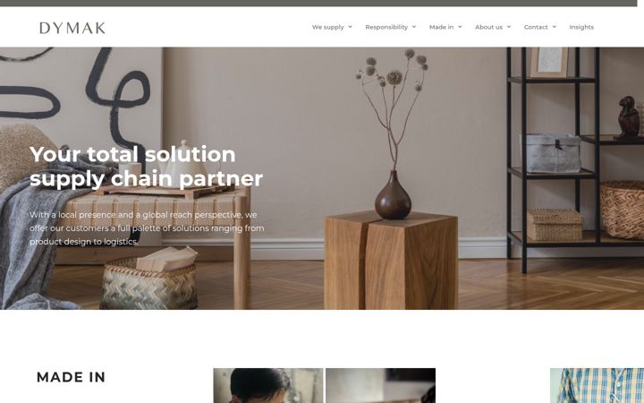 Screenshot of dymak.dk