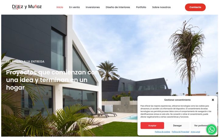 Screenshot of dymarquitectos.com
