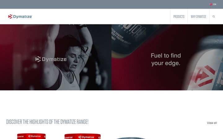 Screenshot of dymatize-athletic-nutrition.com