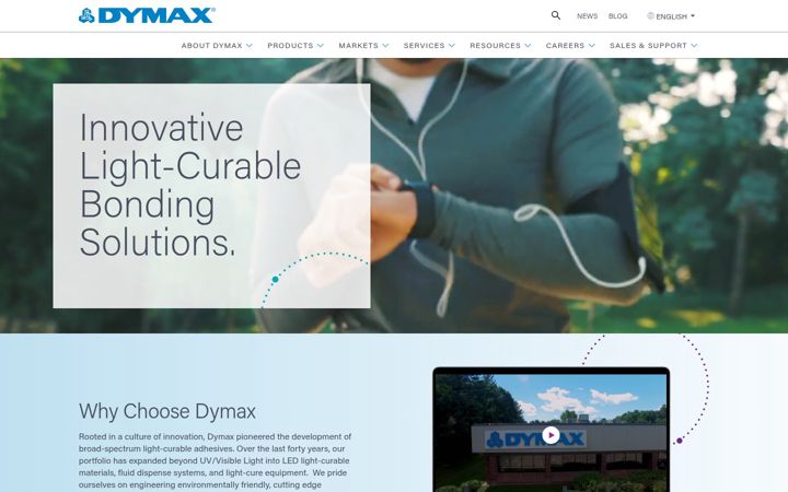 Capture d'écran de dymax.com