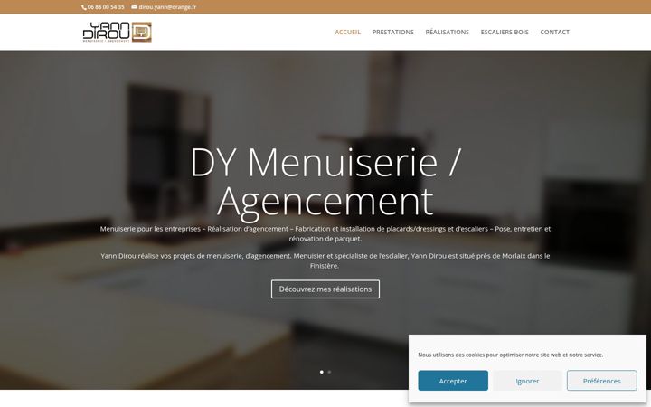 Screenshot of dymenuiserie.fr