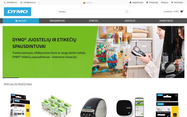 Snímek obrazovky dymo.lt