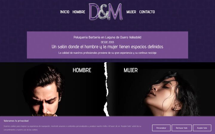 Screenshot of dympeluqueros.com