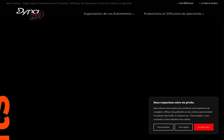 Screenshot of dynacom-evenements.fr