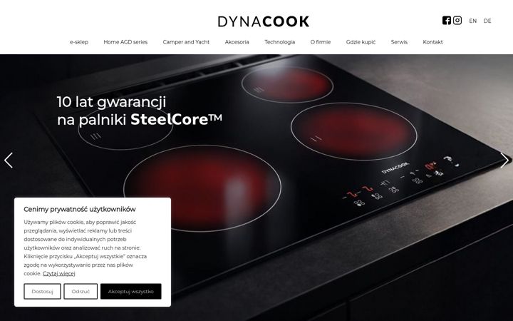 Screenshot of dynacook.pl