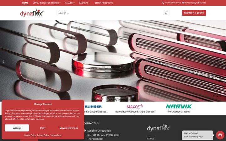 Screenshot of dynaflex.asia