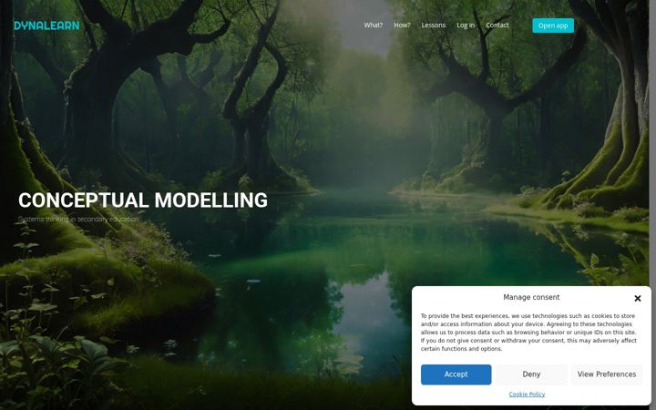 Screenshot di dynalearn.nl
