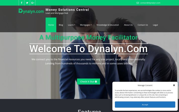 Screenshot of dynalyn.com
