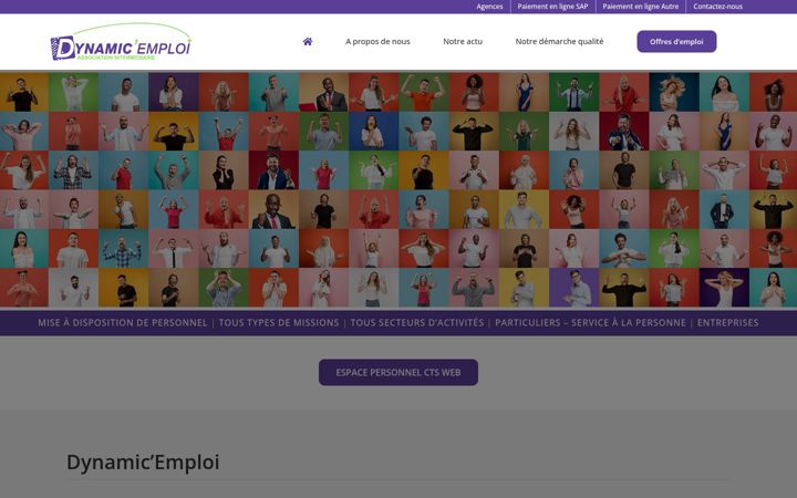 Captură de ecran a dynamic-emploi.org
