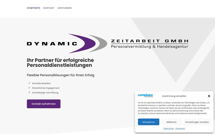 Screenshot of dynamic-zeitarbeit.de