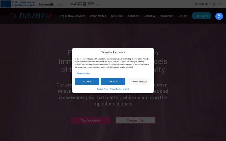 Screenshot of dynamic42.com