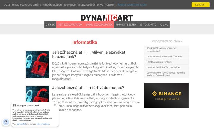 Skjermbilde av dynamicart.hu