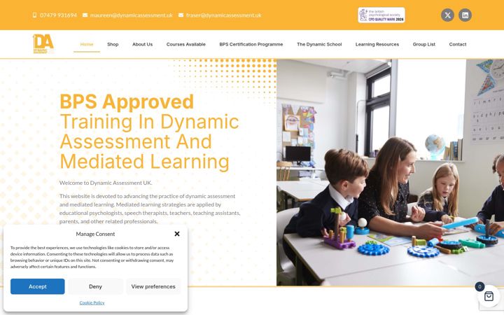 Screenshot of dynamicassessmentuk.com