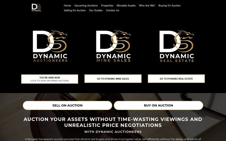 Capture d'écran de dynamicauctioneers.co.za