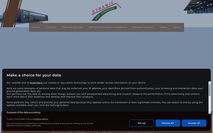 Screenshot of dynamicboischarpente.fr