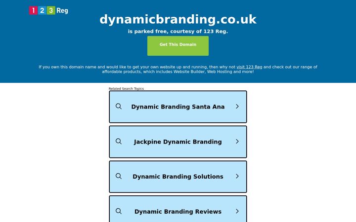 Capture d'écran de dynamicbranding.co.uk
