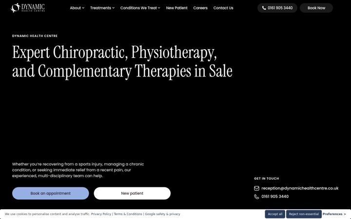Képernyőkép: dynamicchiropractic.co.uk