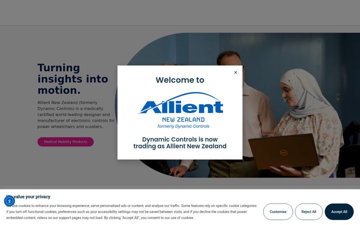 Screenshot of dynamiccontrols.com