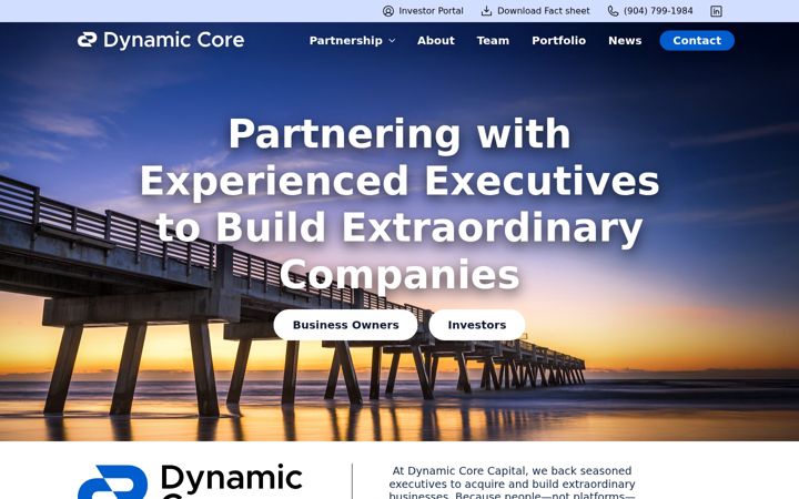 Screenshot of dynamiccorecapital.com