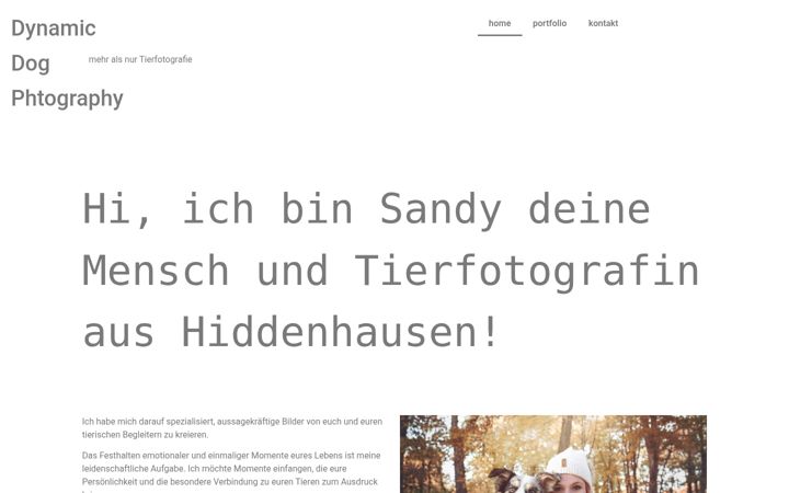 Screenshot of dynamicdogphotography.de