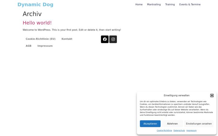 Snimka zaslona za dynamicdogschool.de