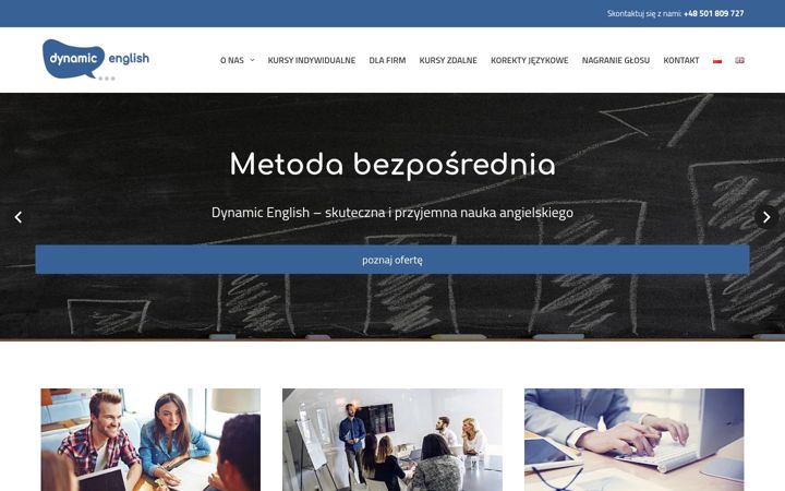 Snímek obrazovky dynamicenglish.pl