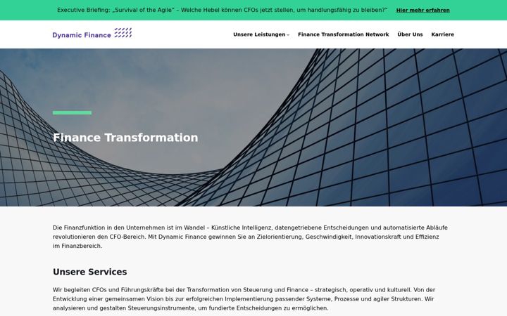 Snimka zaslona za dynamicfinance.de