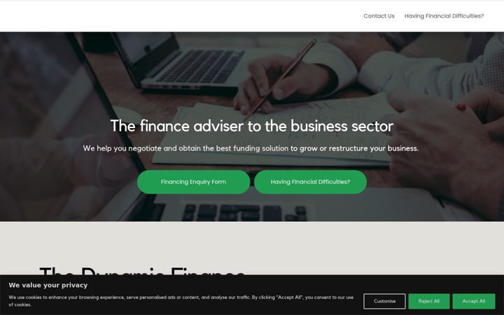 Екранна снимка на dynamicfinance.ie