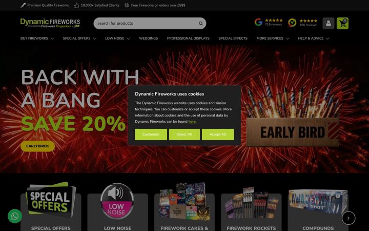 Képernyőkép: dynamicfireworks.co.uk
